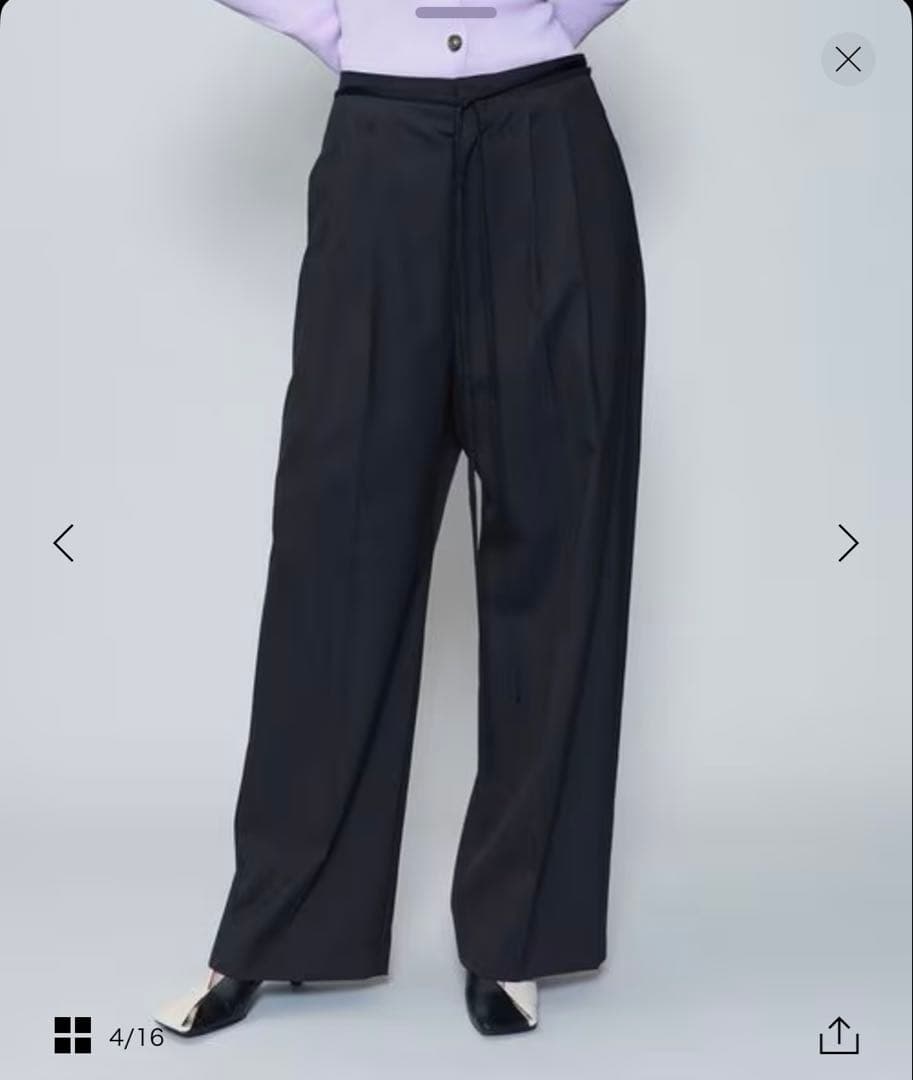 ＜6(ROKU)＞リボン マーベルト パンツ