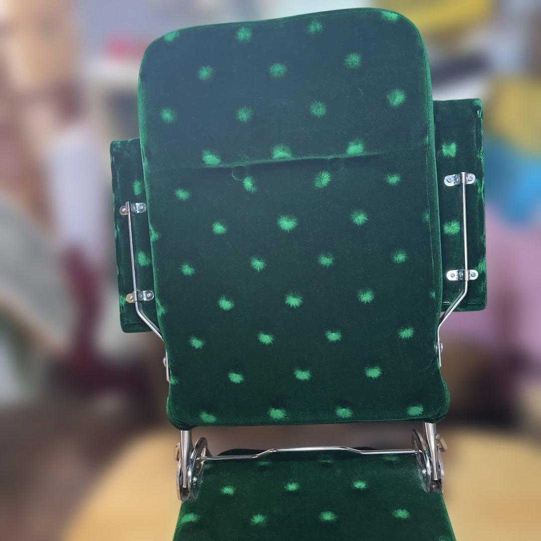 希少　昭和レトロ　座椅子 折りたたみ アーム付 リクライニング