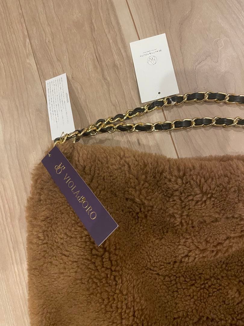 VIOLA d'ORO ブラウンファーバッグ