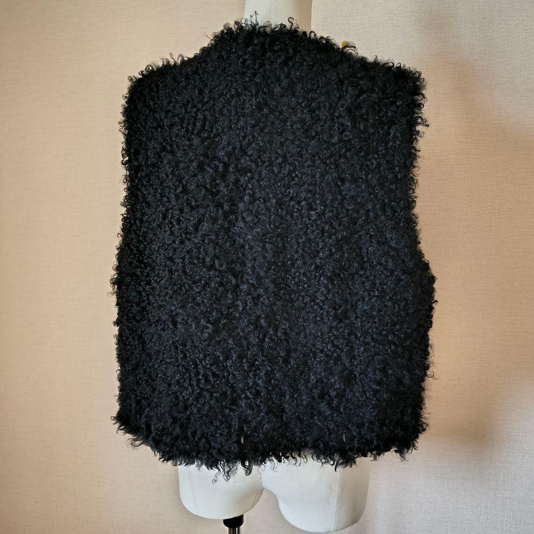 エンバ チベットラム ファーベスト ジレ 3way ブラック