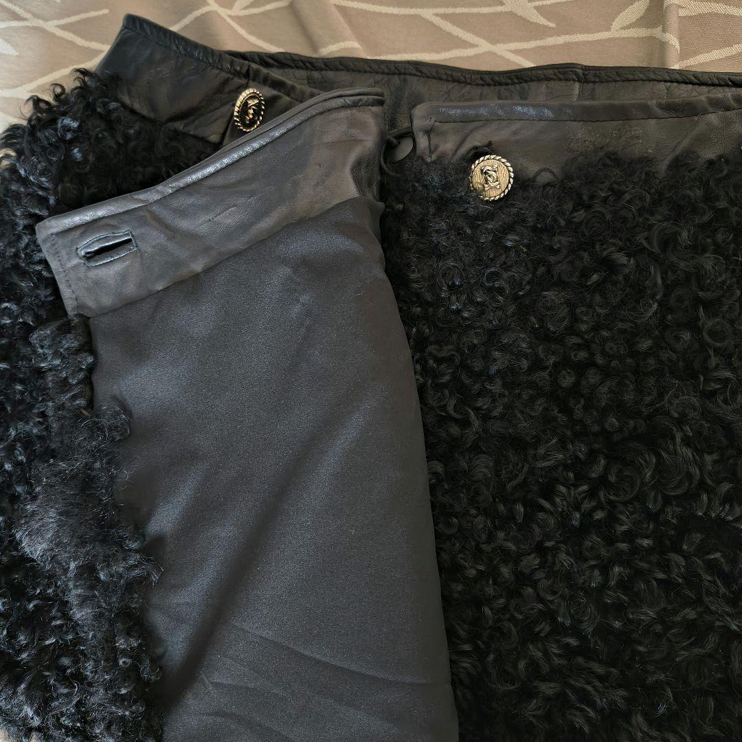 エンバ チベットラム ファーベスト ジレ 3way ブラック