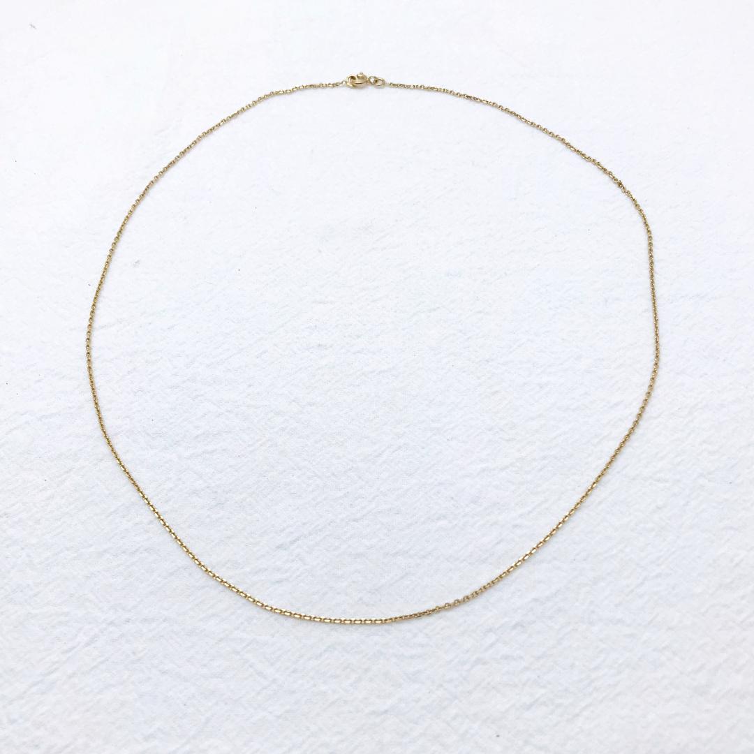 【英国ホールマーク】18金 ネックレス 1.80g ヴィンテージ 王冠刻印