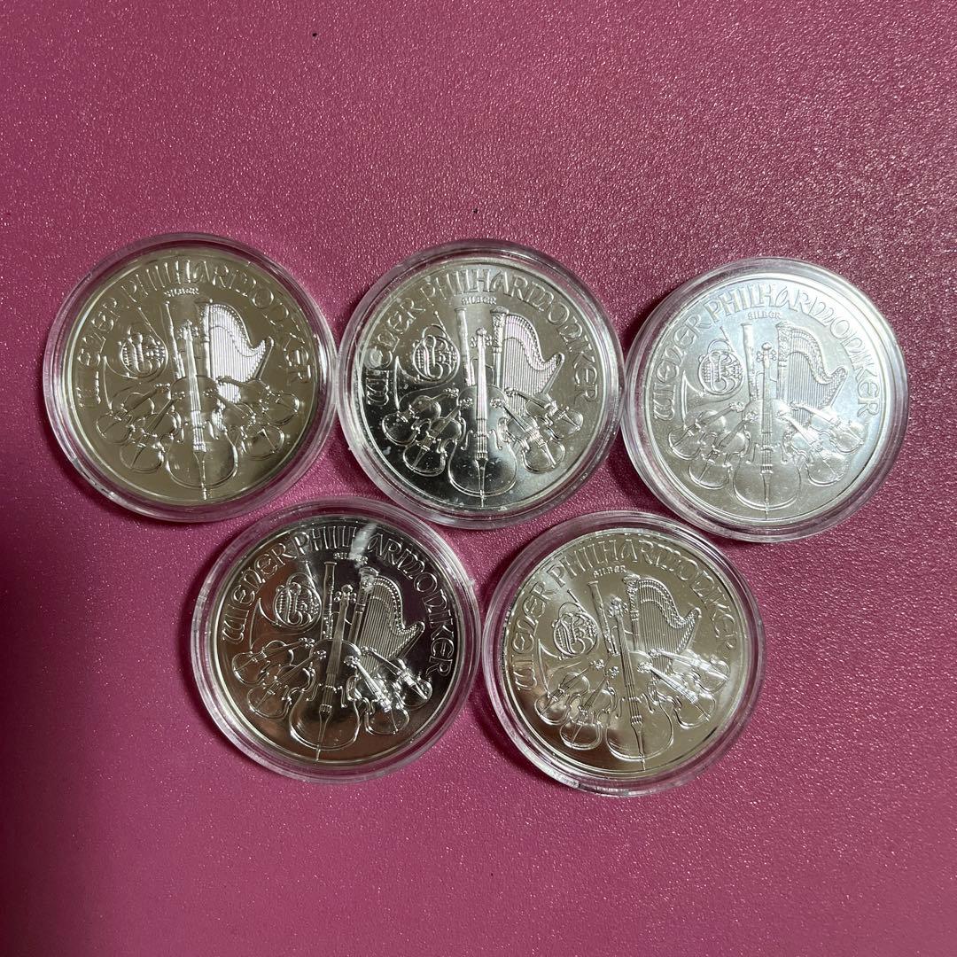 オーストリアウイーン銀貨1オンス2021【クリアケース付き】2枚【新品未使用】