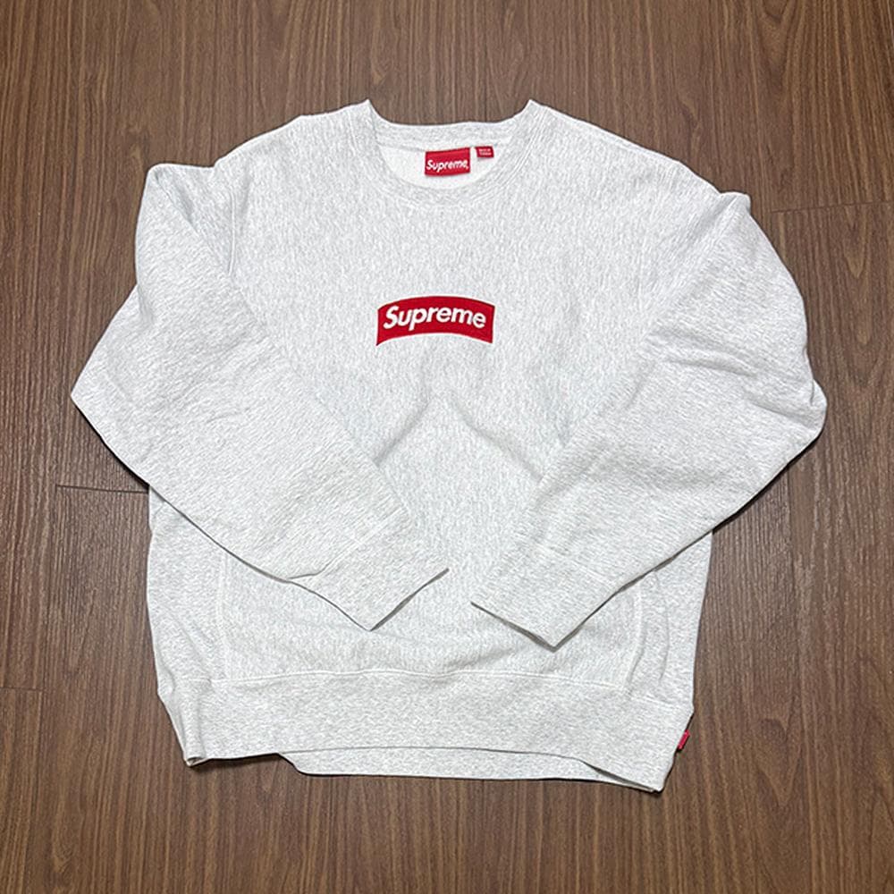 トップス Supreme Box Logo Crewneck Sweat 18FW Ash