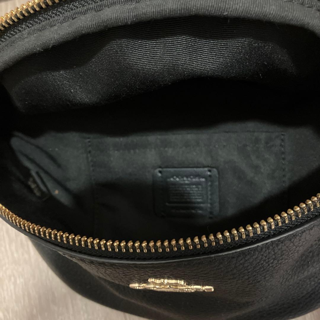 COACH ブラック ボディバッグ・ウエストコーチ レザー