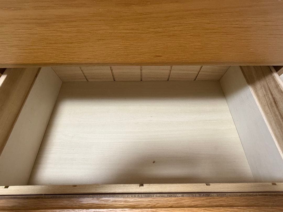 木製テレビ台 ガラス扉付き/無垢材