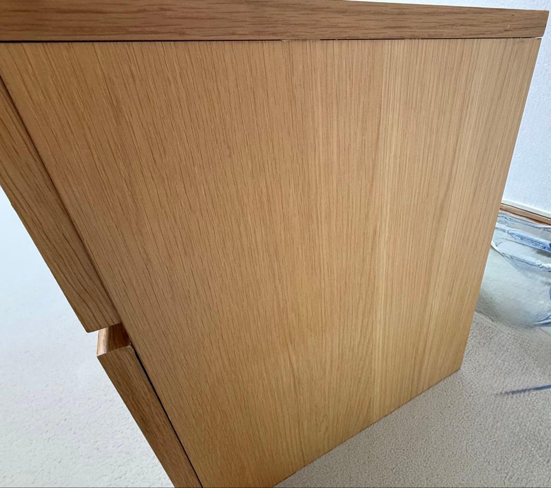 木製テレビ台 ガラス扉付き/無垢材