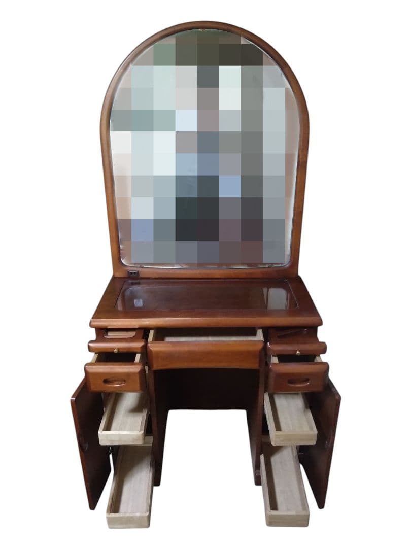 ブラウン木製ドレッサー・鏡台