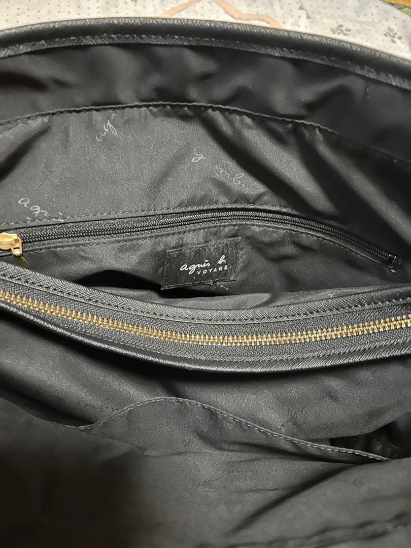 【美品】アニエスベー　ブラック ナイロン ビジネスバッグ