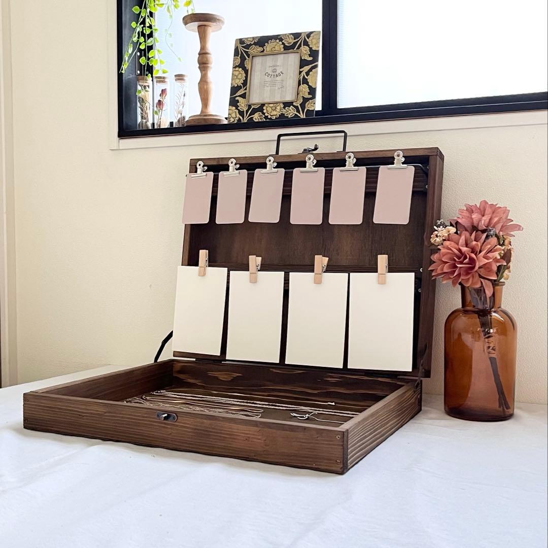 トランク型アイアンバーディスプレイボックス(ブラウン)