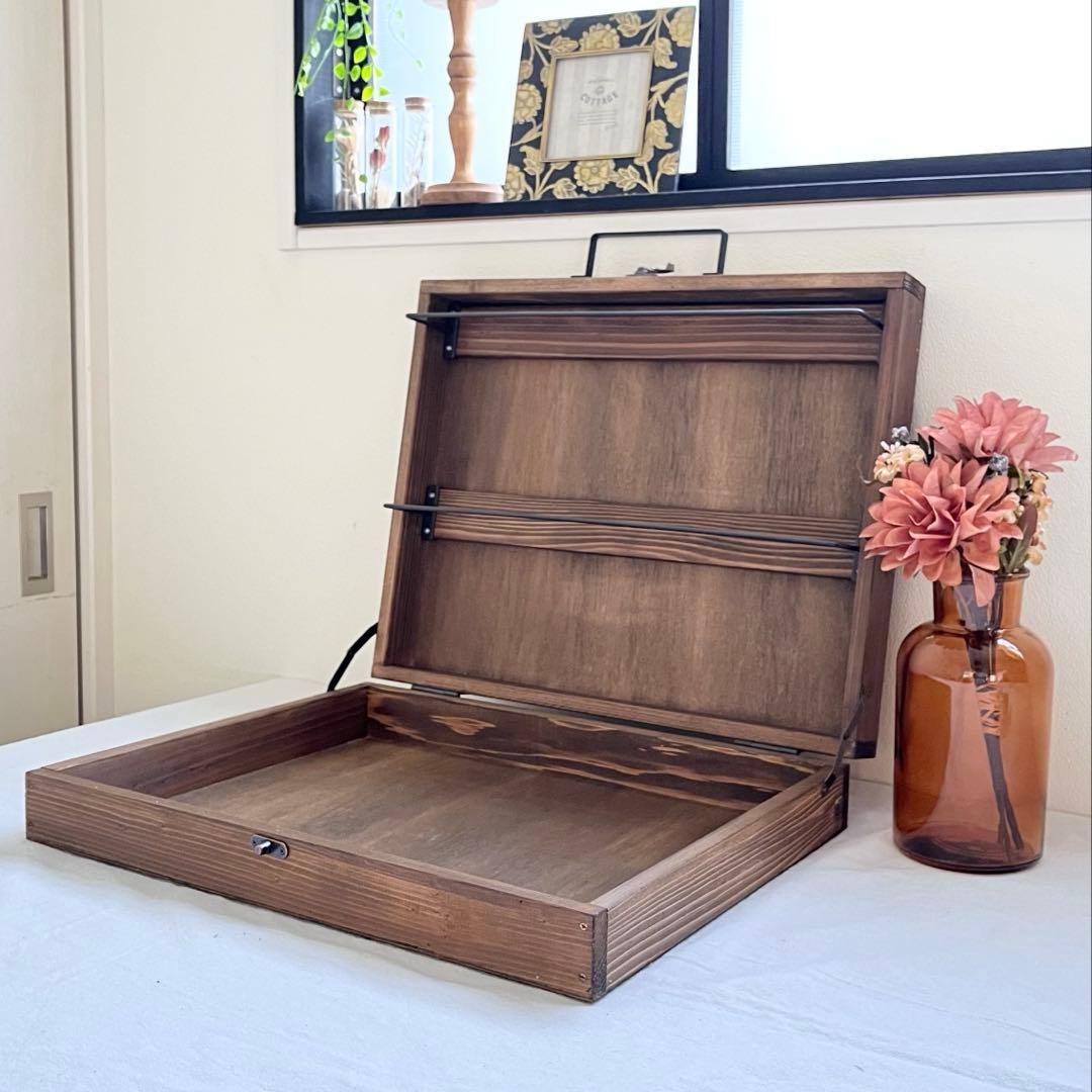 トランク型アイアンバーディスプレイボックス(ブラウン)