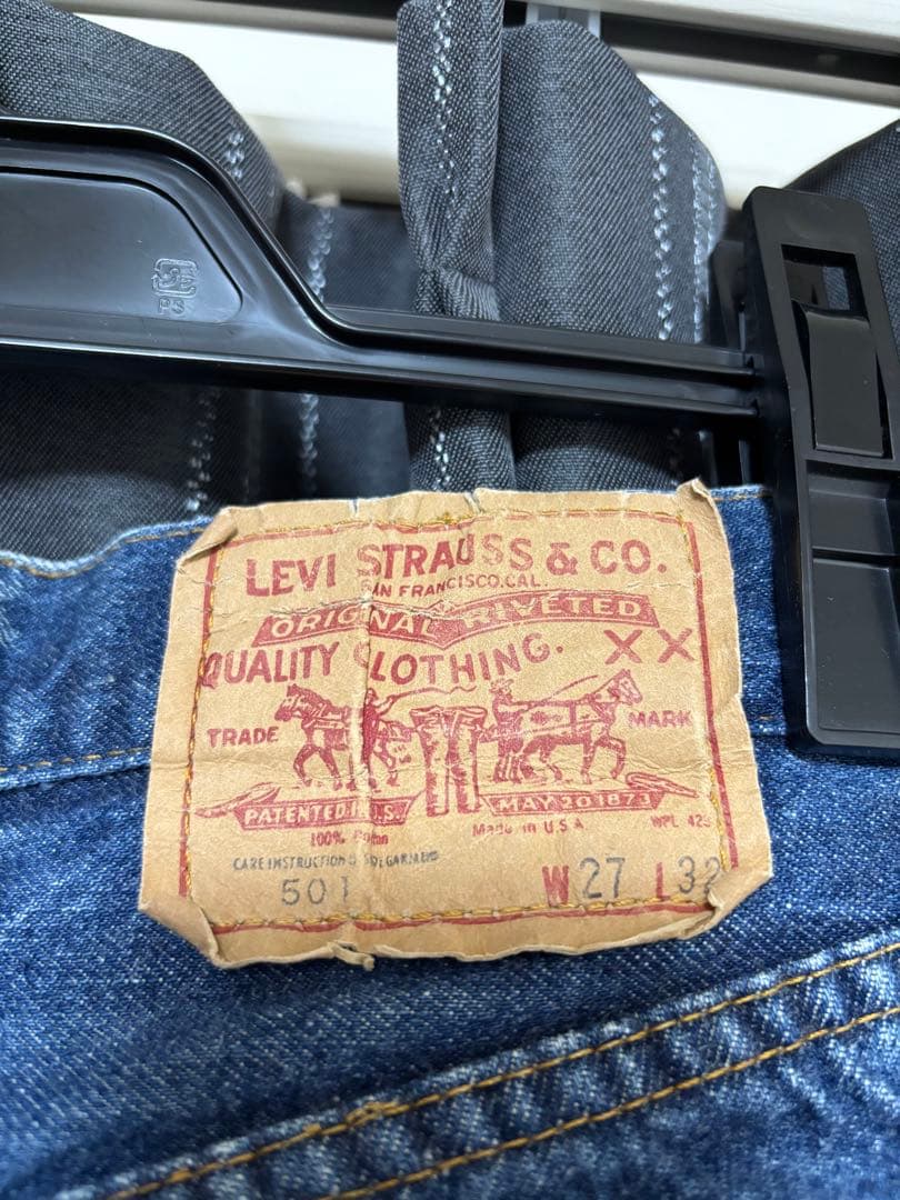 リーバイス501 66後期　ボタン裏6 w27L32