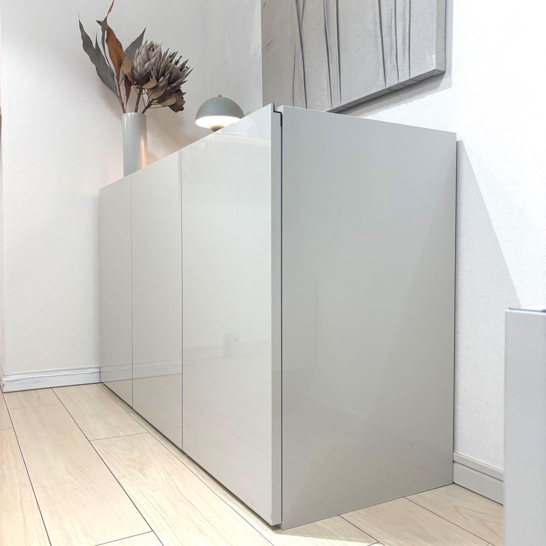 【ほぼ未使用】パモウナ　CEキャビネット シルキーアッシュ 3扉 120cm