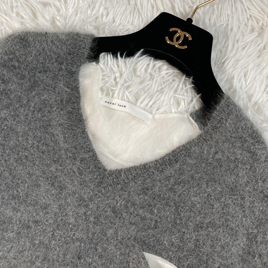 あかあかsacai luck サカイラック ニット　チュニック　アンゴラ