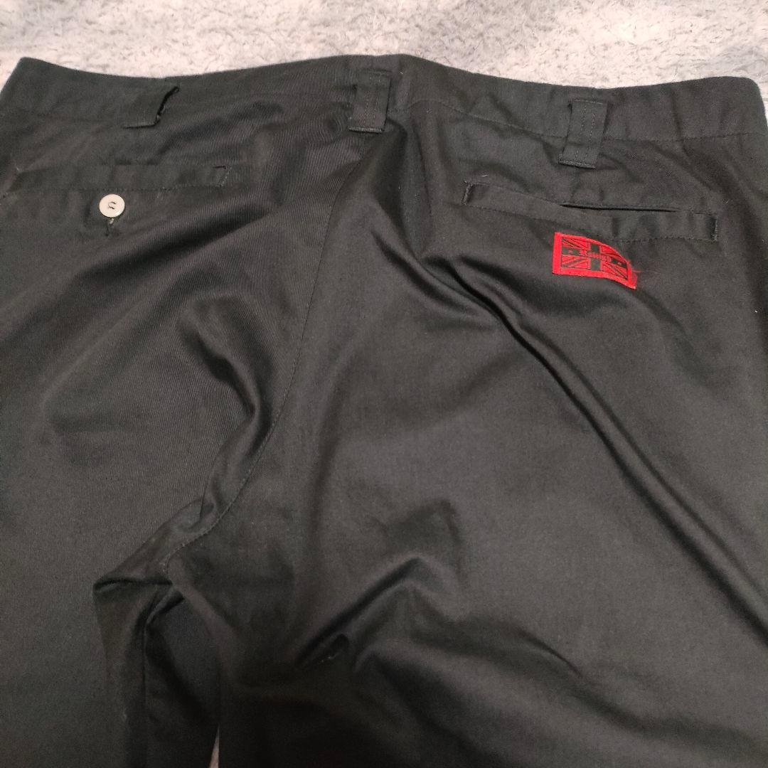 RALEIGH ラリー ブラック チノパン　パンツ　ワンポイントロゴ　Y2K 黒