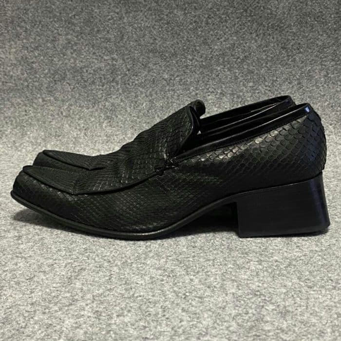 5351 POUL LES HOMMES パイソンレザー ヒール シューズ 3