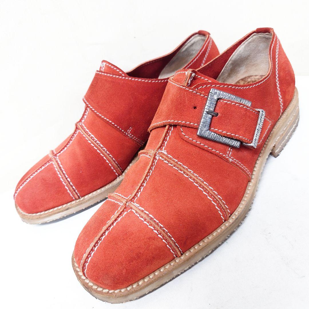 アルベルトガルディアーニ◇イタリア製スエードレザーシューズ バックル付き