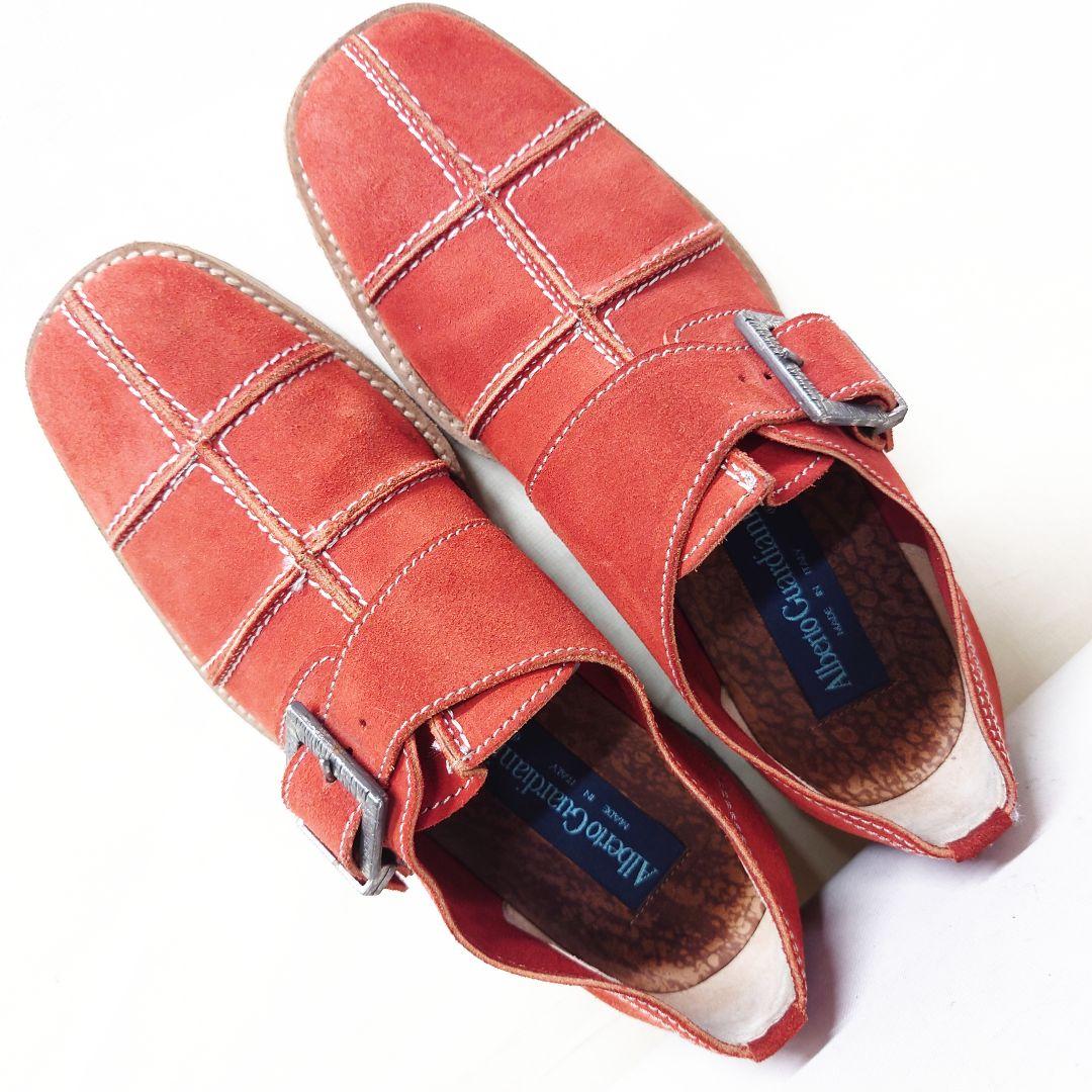 アルベルトガルディアーニ◇イタリア製スエードレザーシューズ バックル付き