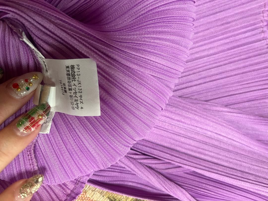 プリーツプリーズイッセイミヤケ トップス　ピンクパープル