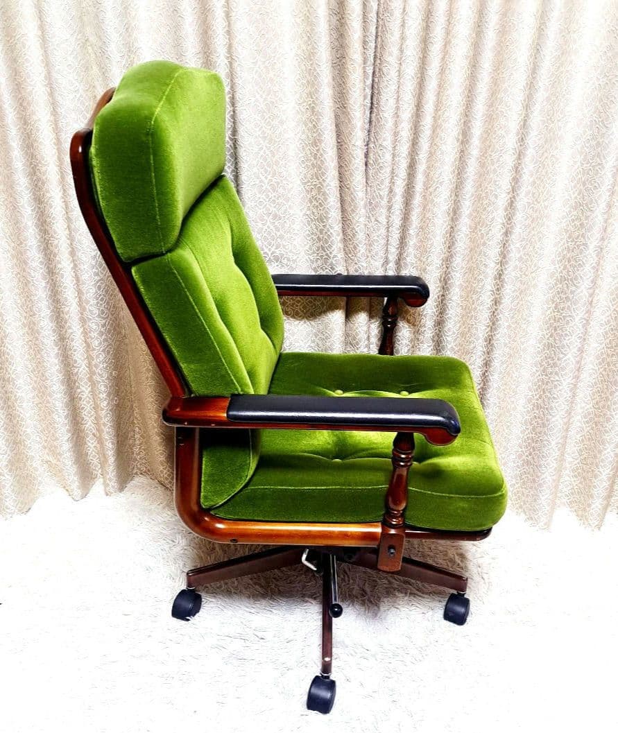 カリモク デスクチェア コロニアル モケットグリーン XC0650GK