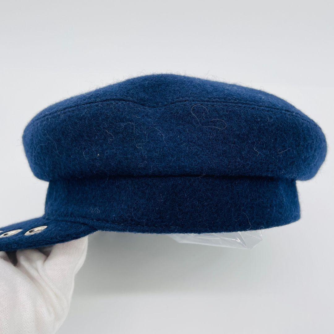 エルメス ヴォーバンセーラー キャスケット　帽子　キャップ ネイビー ウール