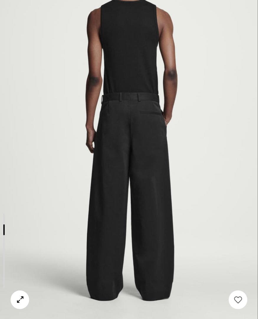 【COS】PLEATED COTTON WIDE-LEG TROUSERS