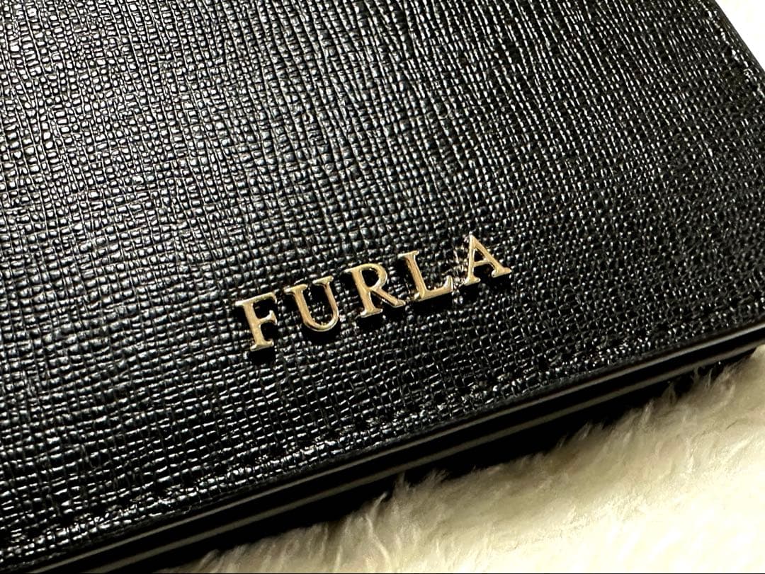 ✳︎新品✳︎ FURLA レザー マチ付き カードケース 名刺入れ 黒