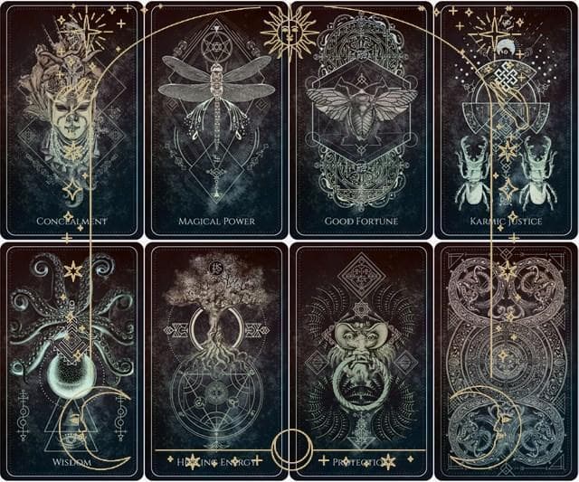 ★正規品オラクルカード★洗練されたシックな魔法の護符のオラクル／ブラックエッジ