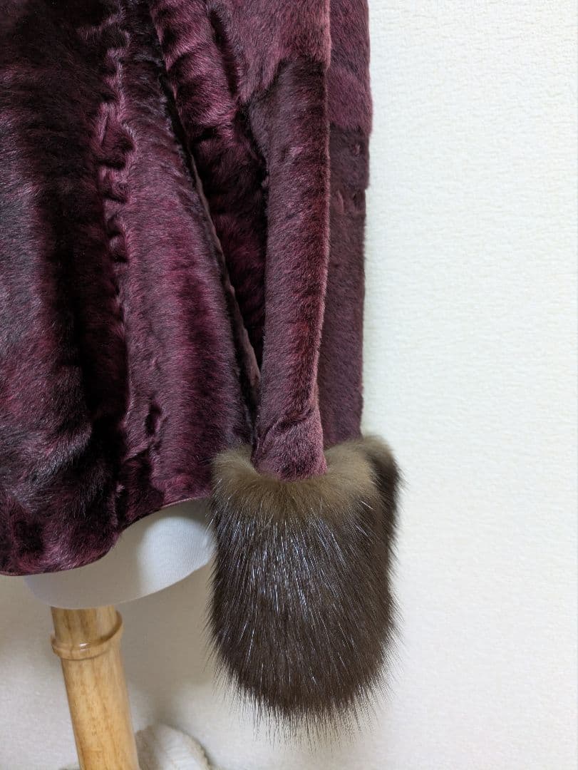 VIOLIT様から専用特割中！パープル ファー付き テーラードジャケット