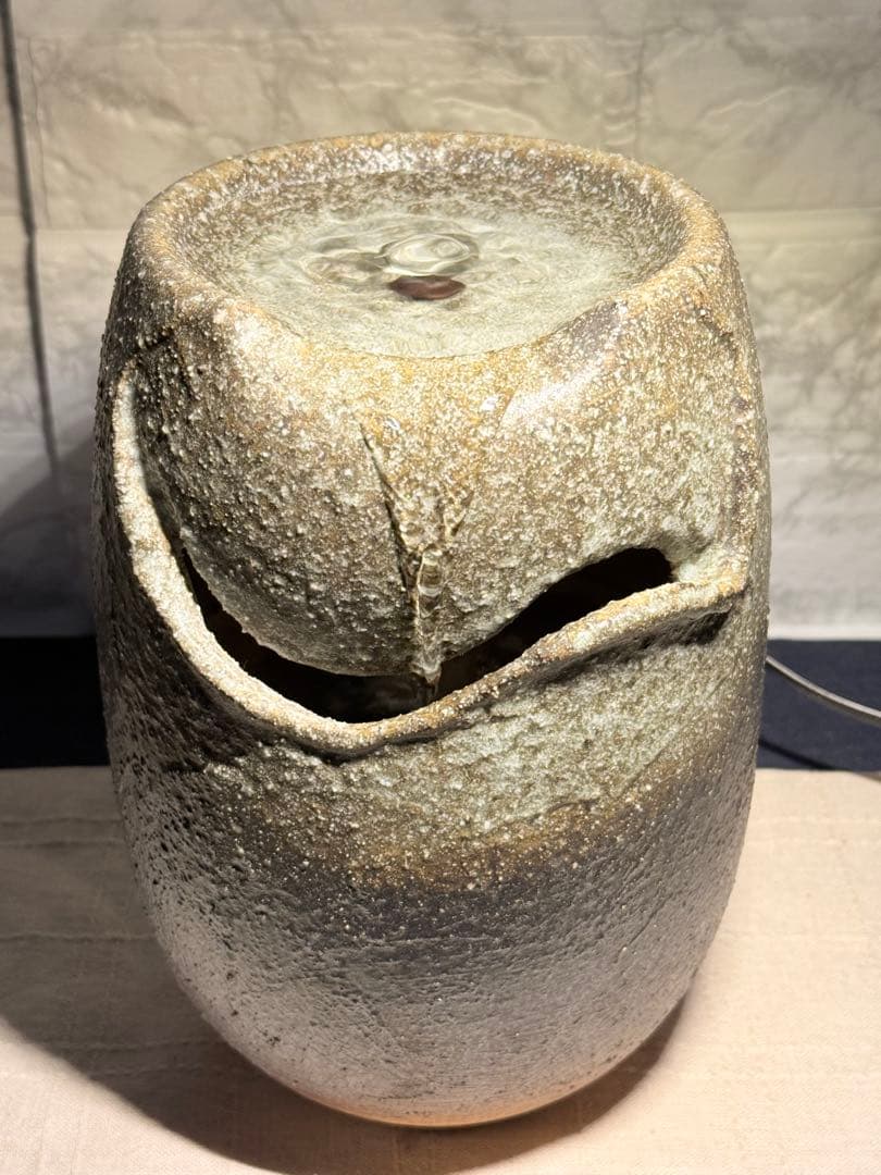 ☆美品☆信楽焼　電動つくばい 癒し