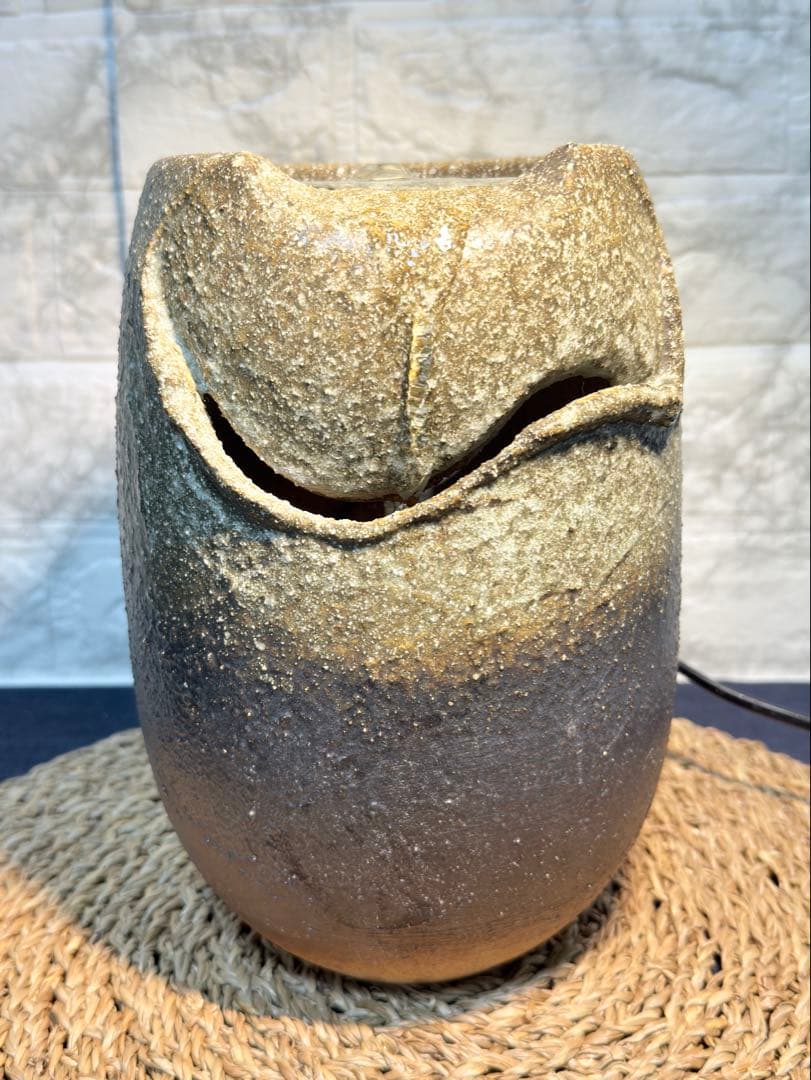 ☆美品☆信楽焼　電動つくばい 癒し