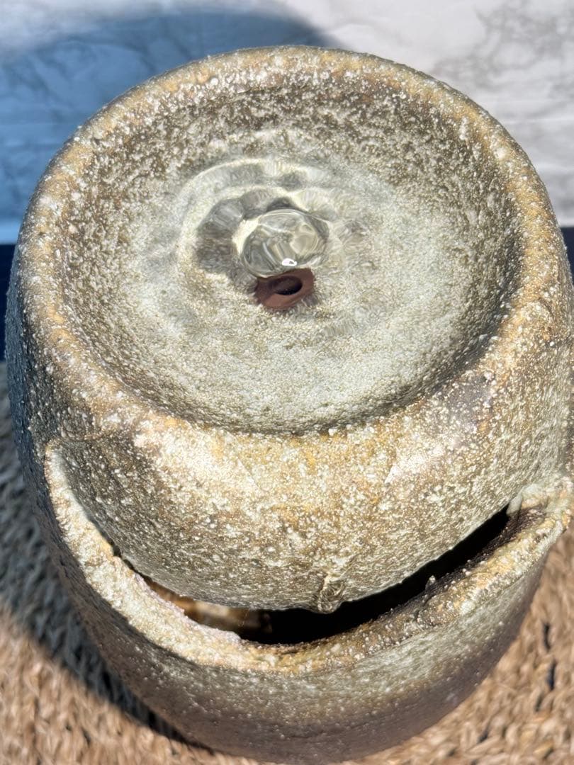 ☆美品☆信楽焼　電動つくばい 癒し