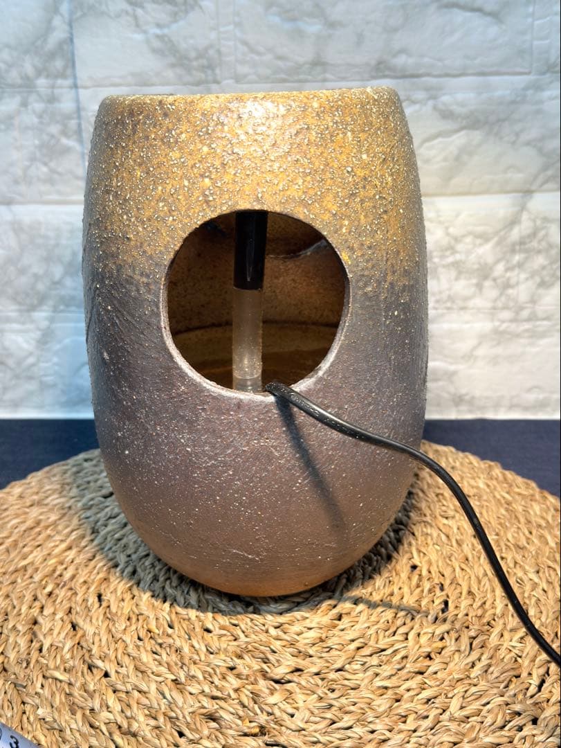 ☆美品☆信楽焼　電動つくばい 癒し