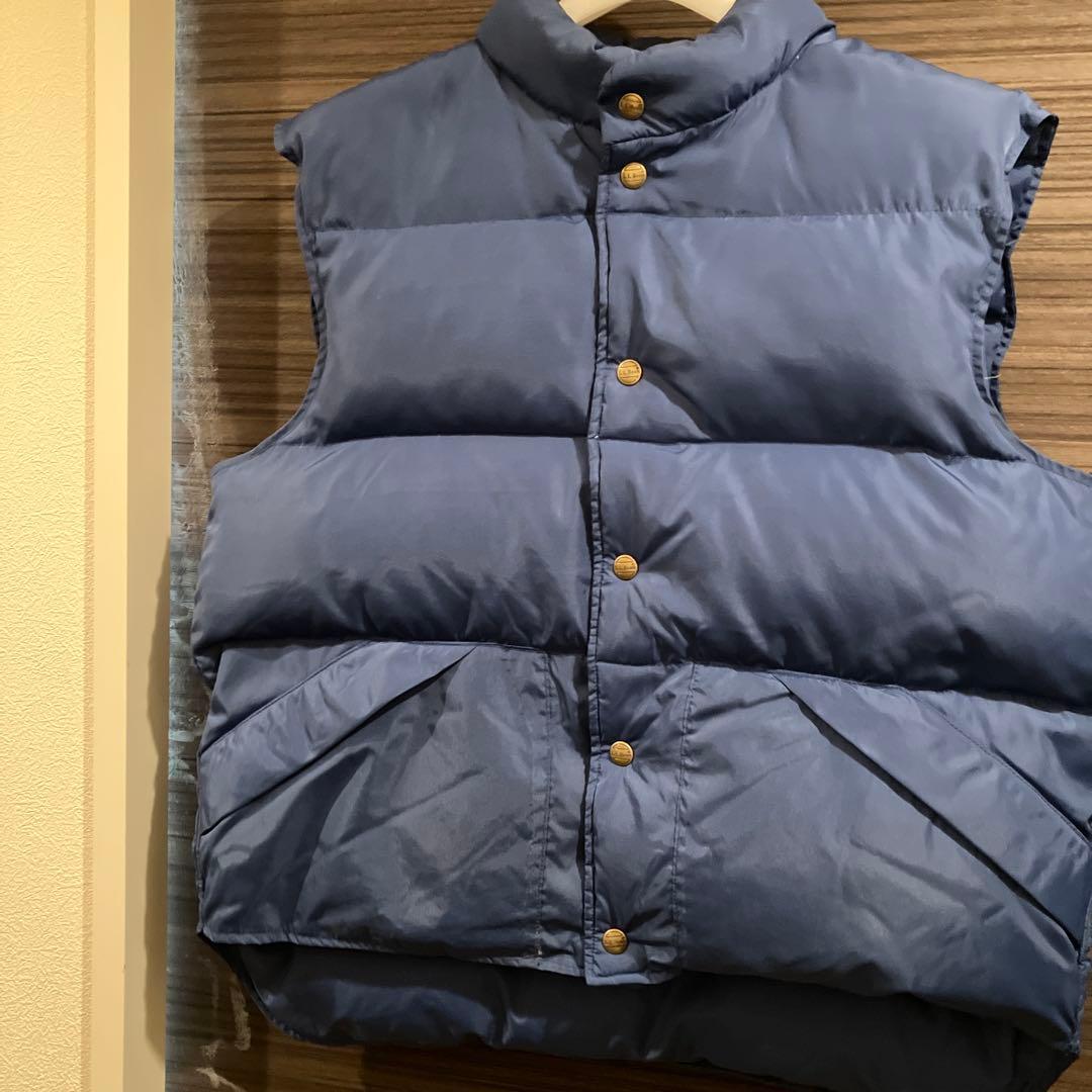 90s L.L.Bean グースダウンベスト ブルー メンズL 大阪古着屋購入