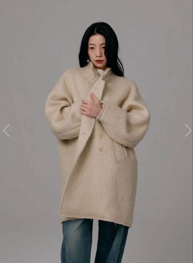 louren 完売品 shaggy half coat ベージュ　コート