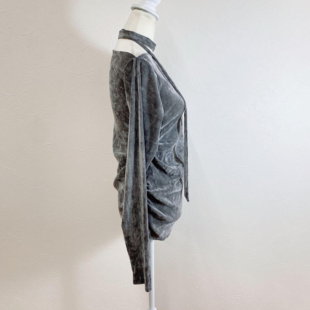 美品 CONSISTER VELOUR TIE TOP ベロアトップス タイ付き