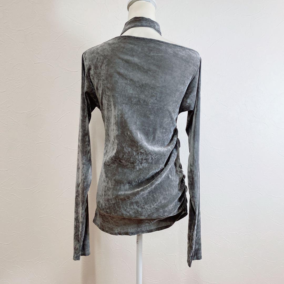 美品 CONSISTER VELOUR TIE TOP ベロアトップス タイ付き