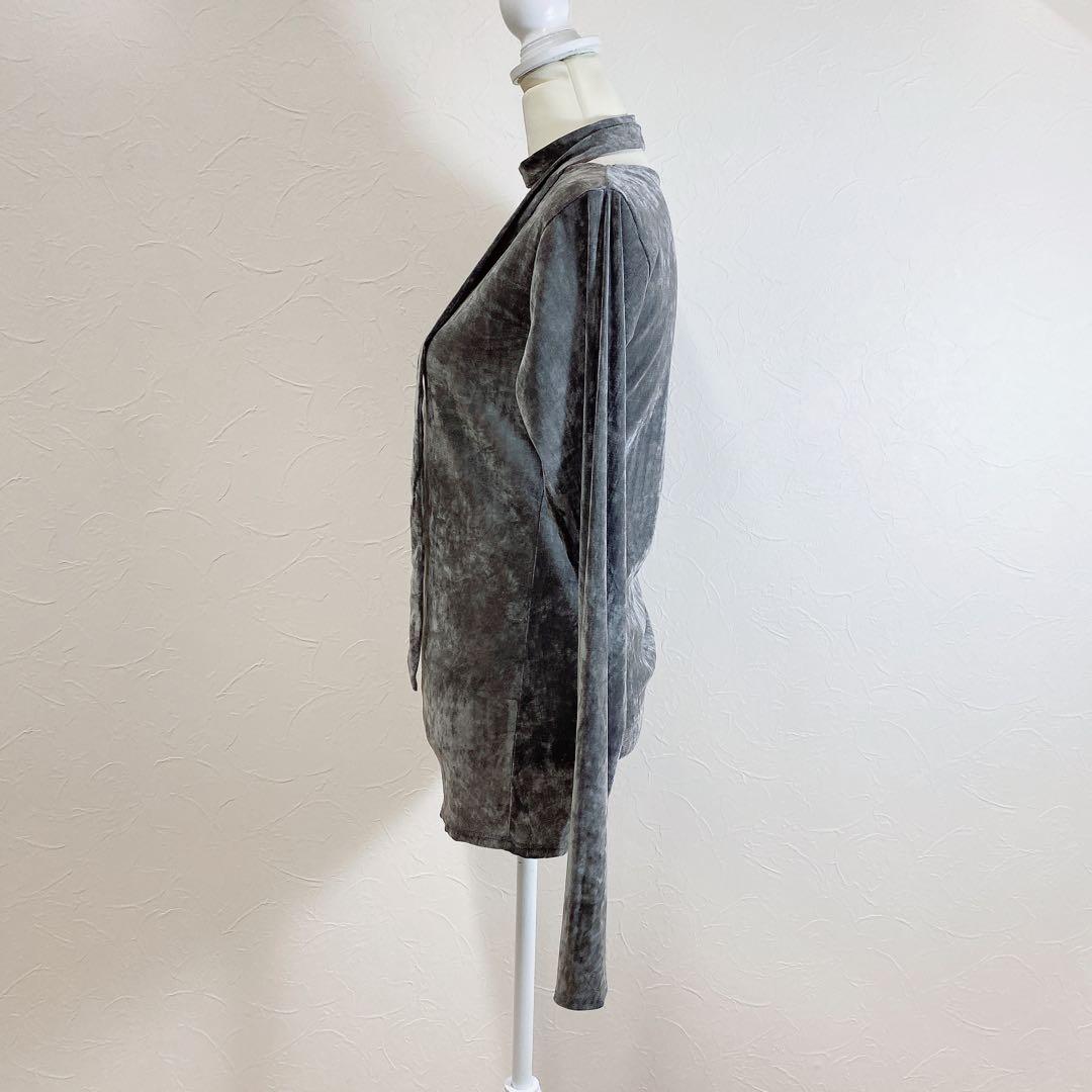 美品 CONSISTER VELOUR TIE TOP ベロアトップス タイ付き