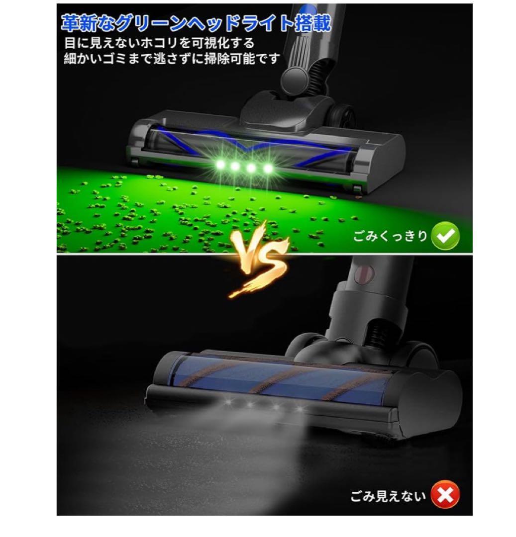 掃除機 コードレス　超強吸引　静音　軽量　自立式　60分連続稼働