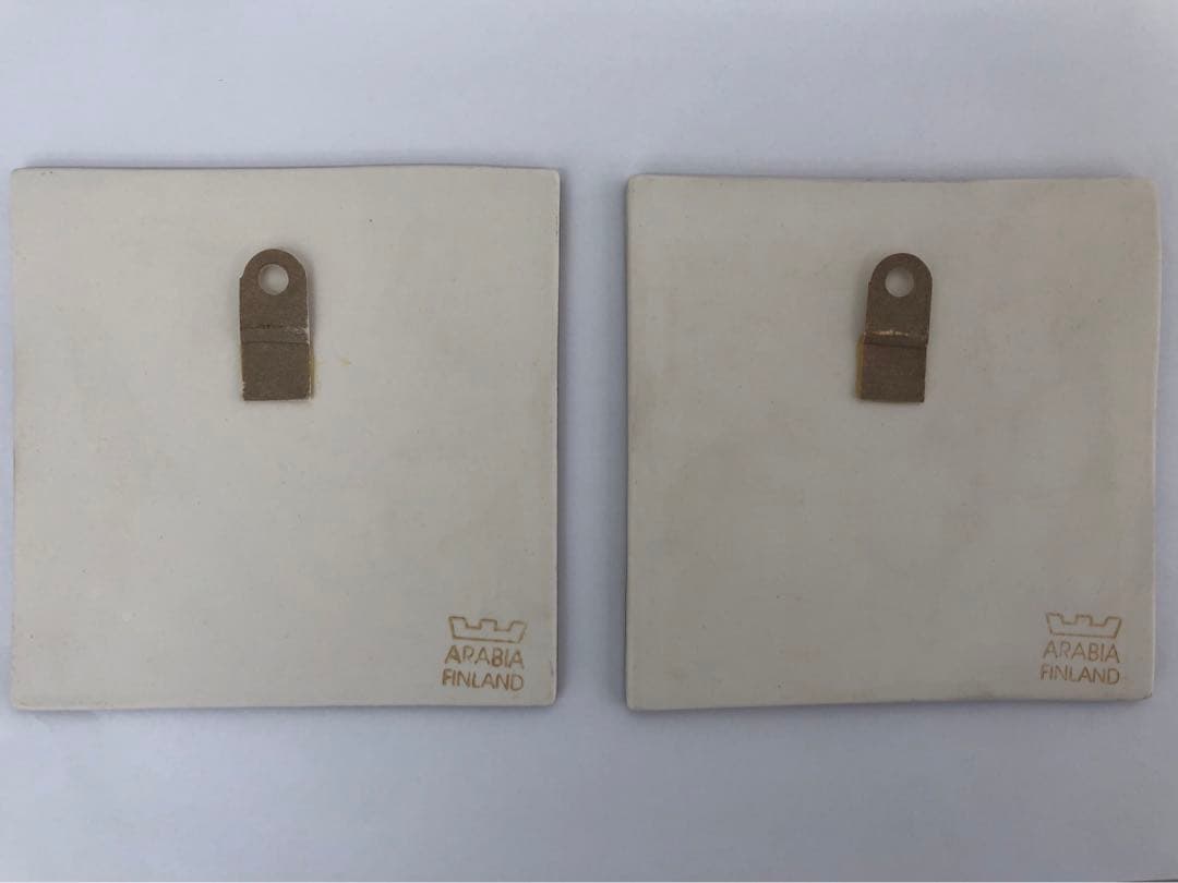 アラビア ヘルヤ・リウッコ 「朝焼けのボート」　「マットを干す」　2点セット