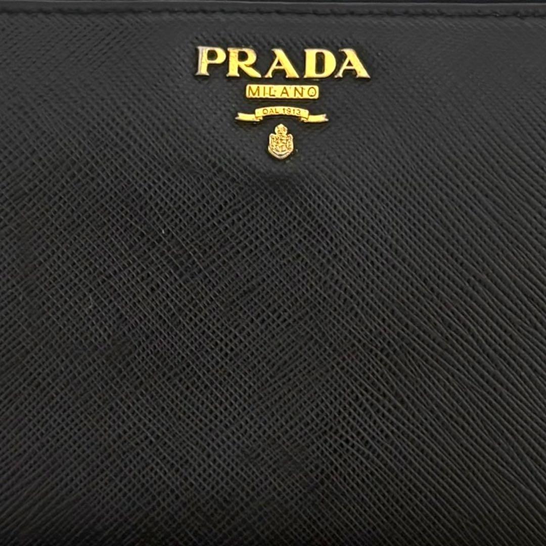 極上美品✨ PRADA プラダ サフィアーノ 長財布 ブラック　ラウンドジップ