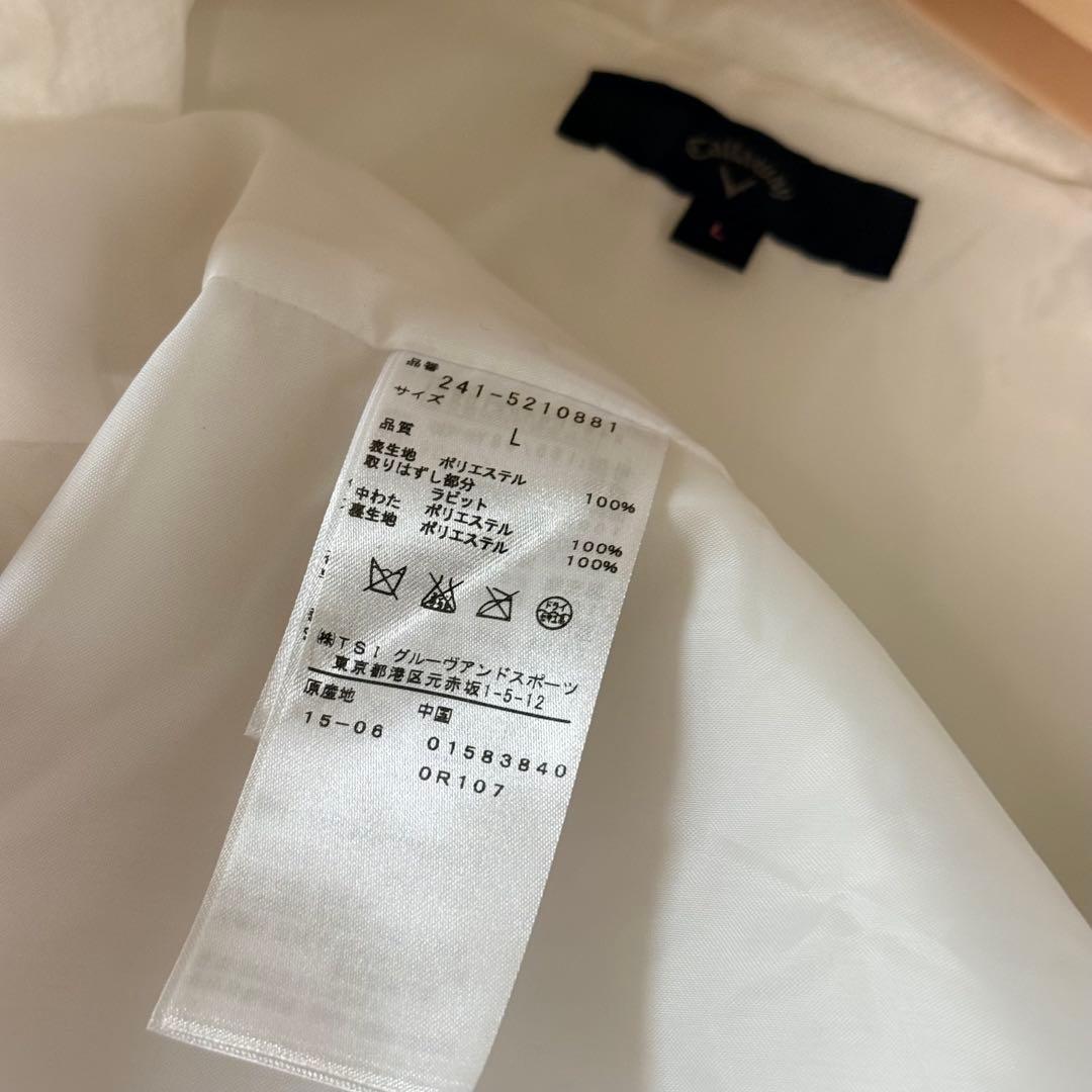 美品 Callaway キャロウェイ レディース ダウン ホワイト ファー付