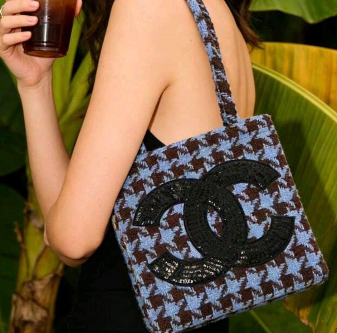 G*フ様 シャネル ビューティー ノベルティ トートバッグ 千鳥格子柄