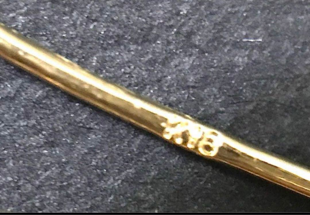 18金　3x20 フープピアス　片耳用