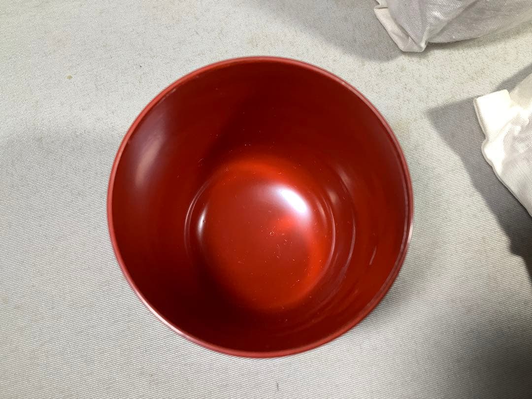 朱塗　黒網目　小吸物椀　茶会席　茶道具　送料無料