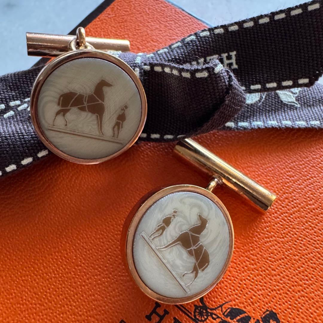 HERMES エルメス コロゾ カフス ピンクゴールド