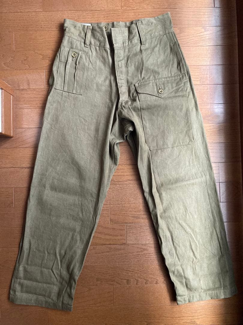 WAIPER.inc ワイパーインク イギリス軍 グリーンデニム トラウザー