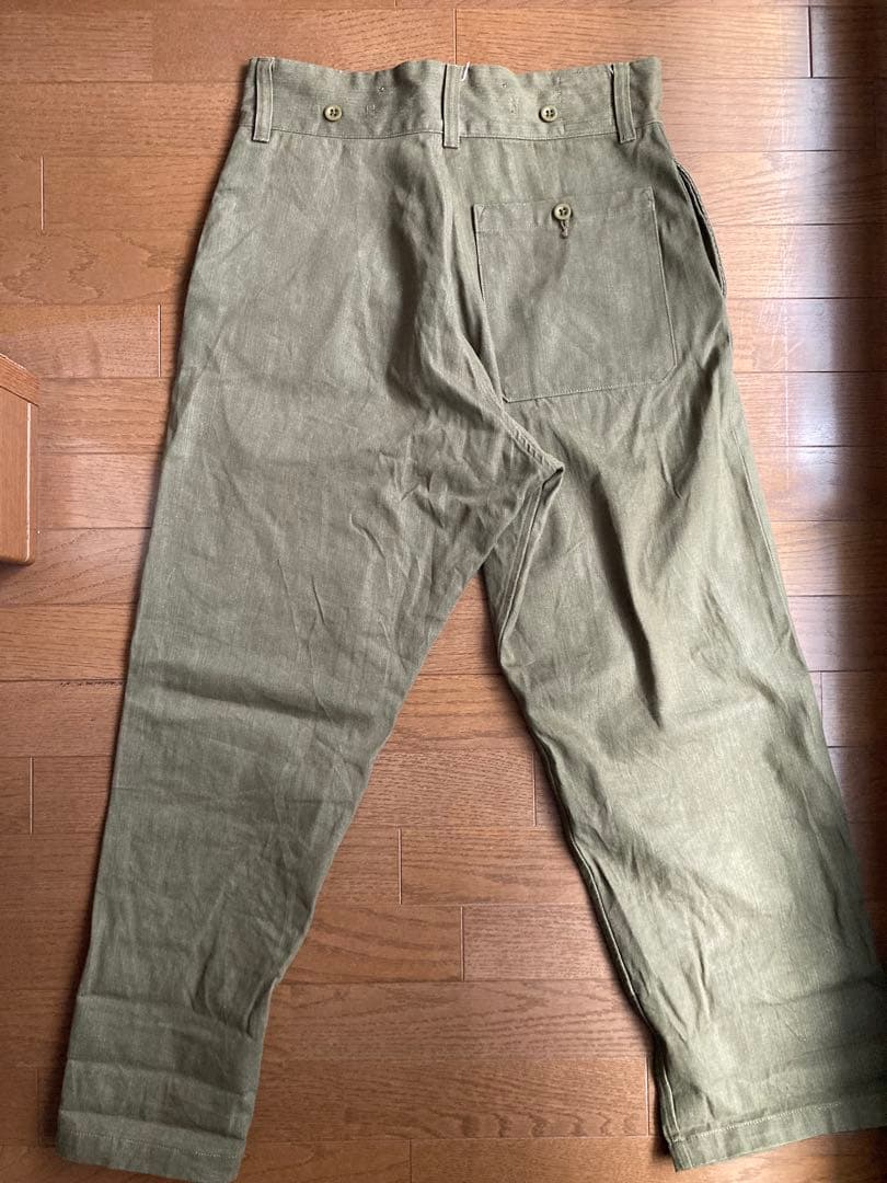WAIPER.inc ワイパーインク イギリス軍 グリーンデニム トラウザー