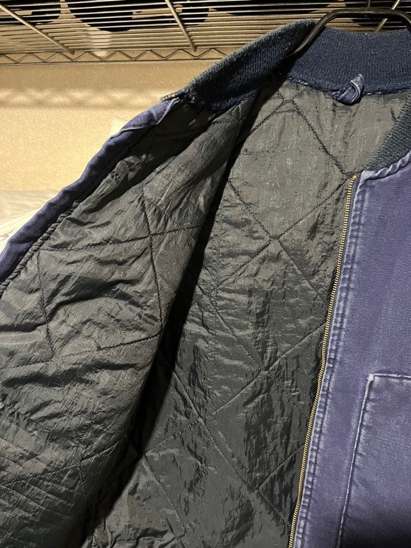 月末迄　USA製 Carhartt ダックベスト 腰ゴム　希少胸タグ　カーハート