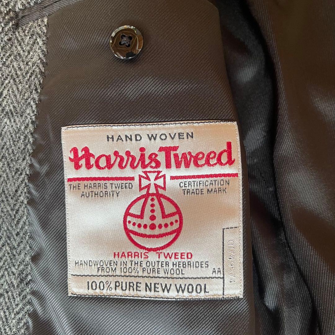 Harris Tweed／FACE MIX☆ヘリンボーン ジャケット グレーLL